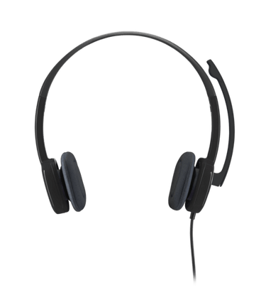 Logitech H151 Stereo Headset with noise-canceling mic, ideal bulk school headphones for education.